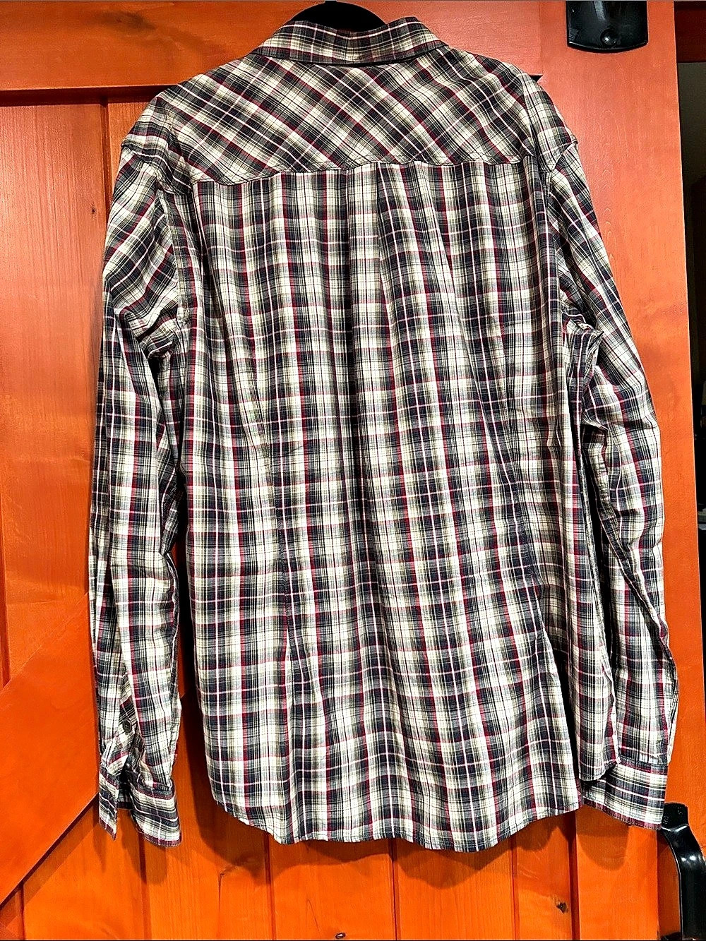 Harley-Davidson Plaid Button Down Gray & Red Size xl Like New - Picture 2 of 3